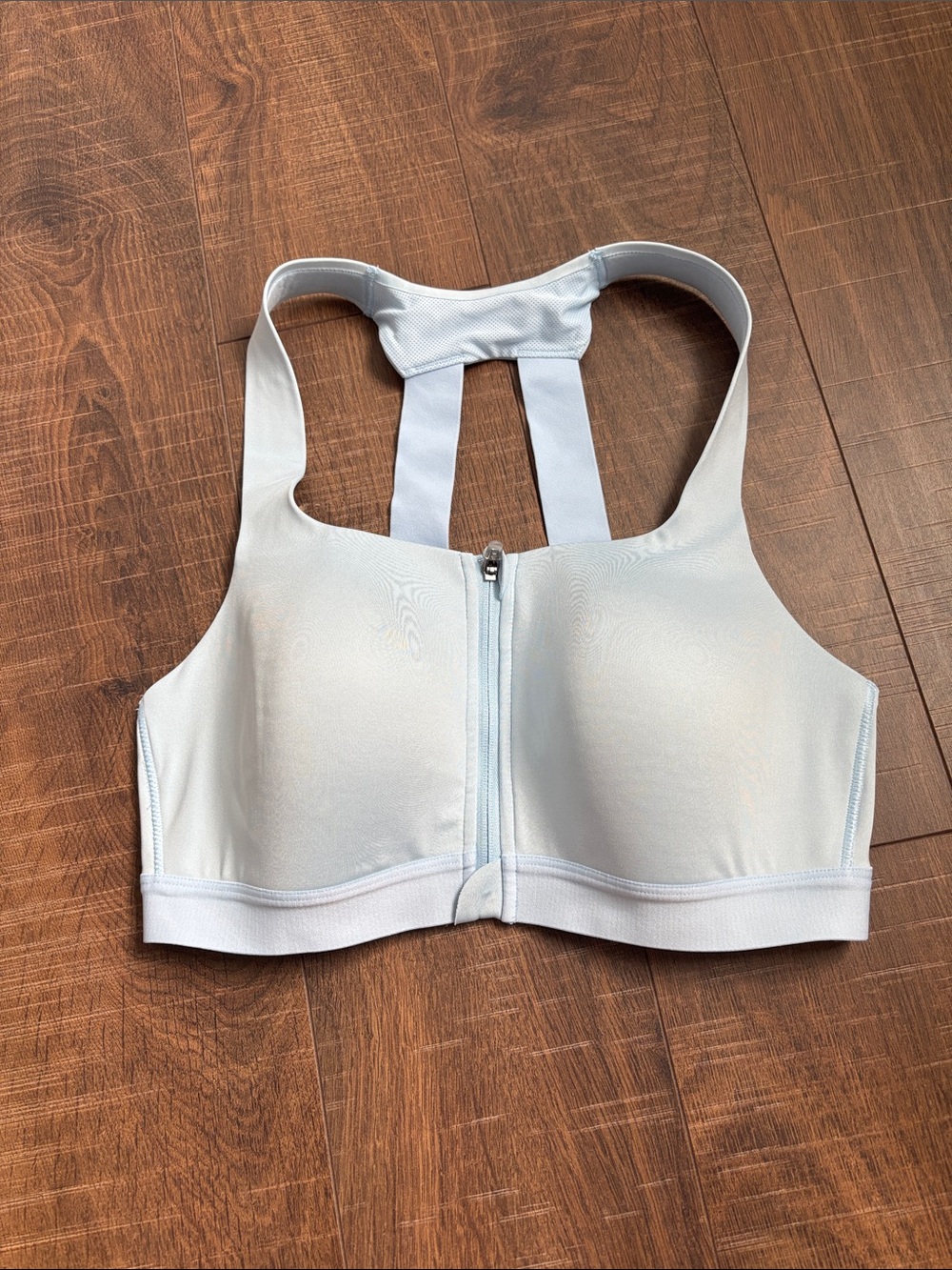 All in Motion Light Blue Front-Zip Women's Bra
